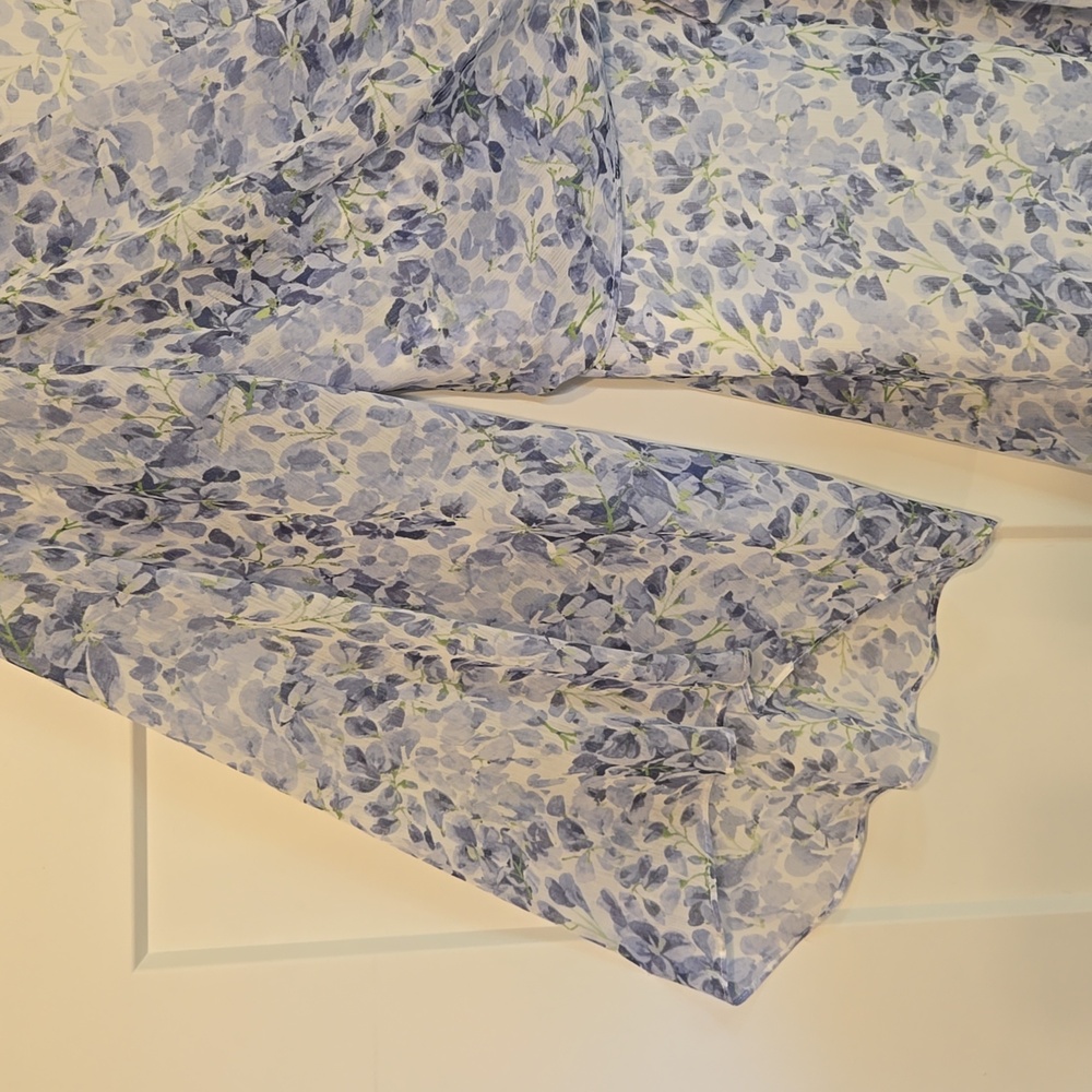 NWT Ralph Lauren Blue Floral Dress  Size 4 - Picture 4 of 10